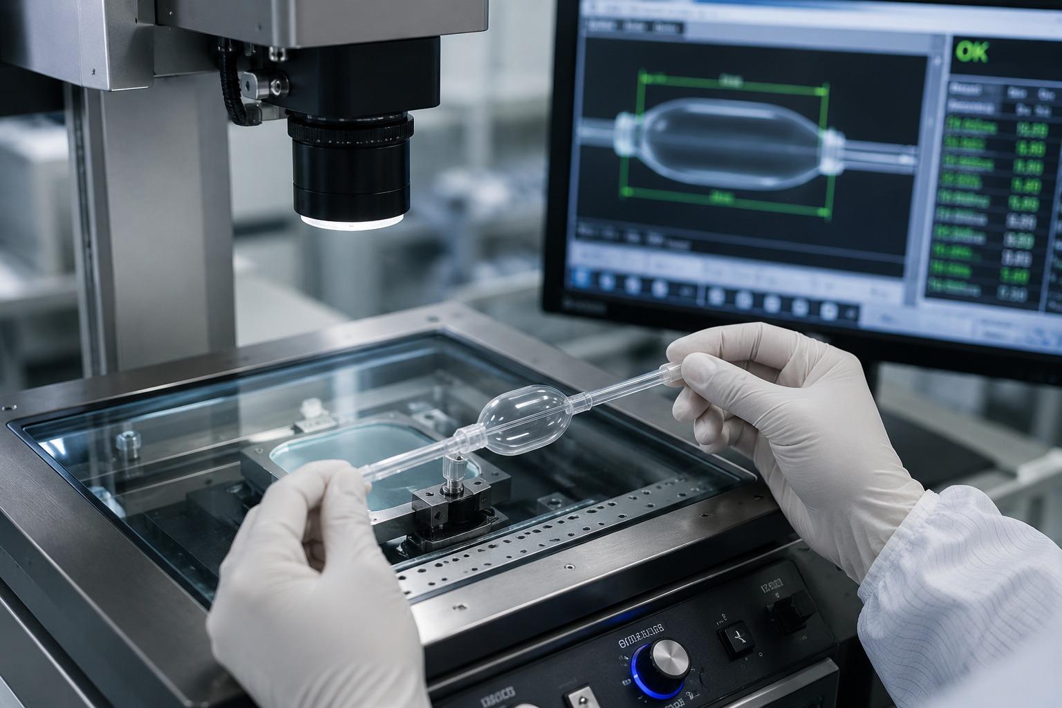 Engineer operating precision industrial manufacturing equipment